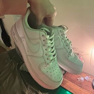 White Women's Nike air force ones